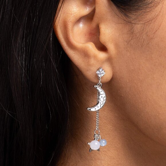 Paparazzi Jewelry Accessories - Astral Admiration - Blue Earrings - NEW!! - Picture 3 of 4